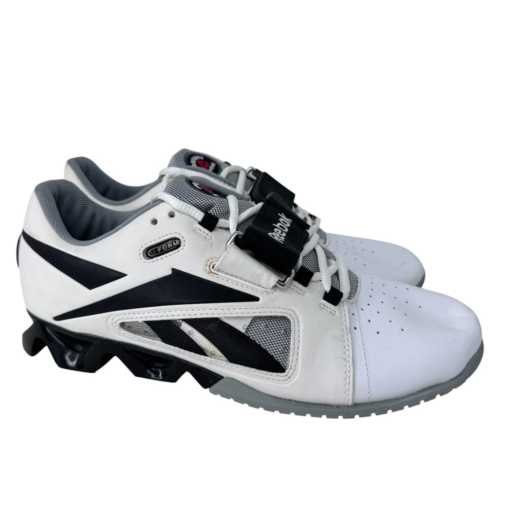 Reebok Crossfit U-Form Sneakers Womens‎ 9 White Leather Power Lifting J85209